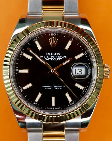 2019 Rolex Datejust 41MM Black Dial Two-Tone Oyster Bracelet (126333)