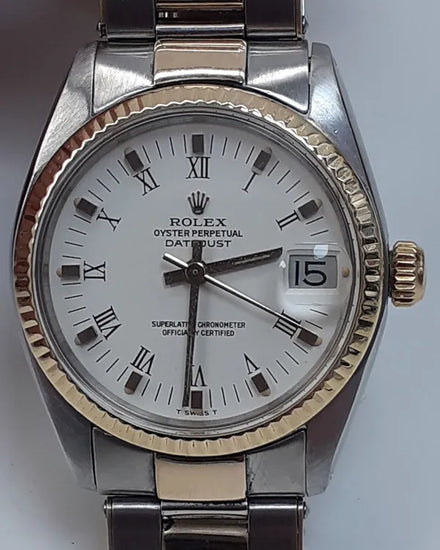 Rolex Datejust 31MM White Dial Two-Tone Oyster Bracelet (6827)