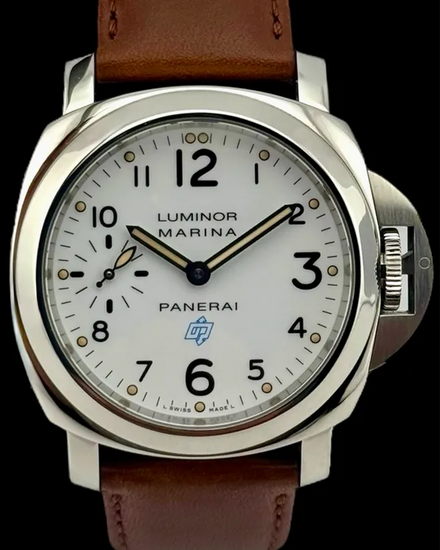 No Reserve - 2017 Panerai Luminor Marina 44MM White Dial Leather Strap (PAM00660)