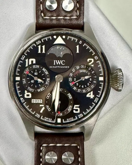 IWC Schaffhausen Pilot Perpetual Calendar "Saint Exupéry" L.E. 46.2MM Brown Dial Leather Strap (IW503801)
