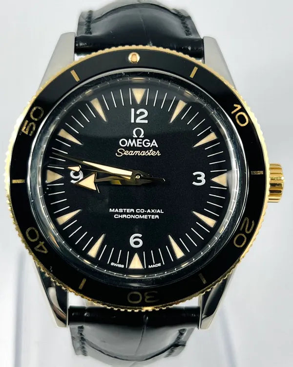 2021 Seamaster 300 41MM Black Dial Leather Strap (233.22.41.21.01.001)