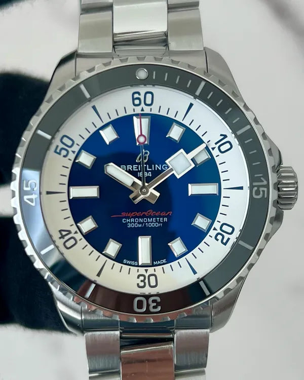 Breitling Superocean 44MM Black Dial Steel Bracelet (A17376211C1A1)