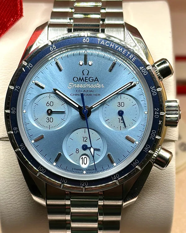 2024 Omega Speedmaster 38MM Blue Dial Steel Bracelet (324.30.38.50.03.001)