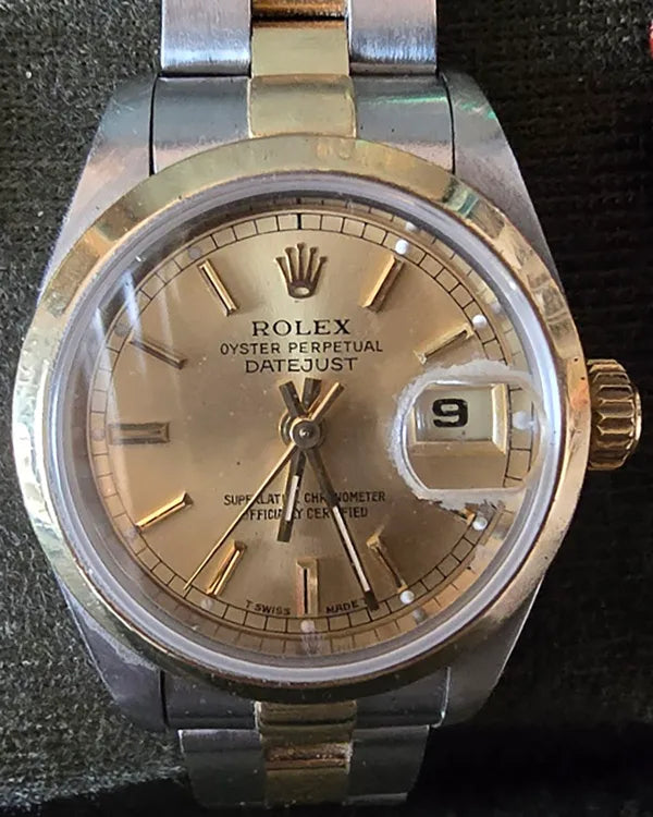 Rolex Lady-Datejust 26MM Champagne Dial Two-Tone Oyster Bracelet (69163)