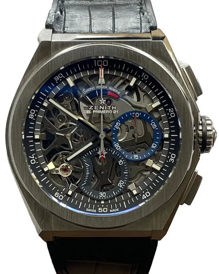 2017 Zenith Defy El Primero 21 44MM Skeleton Dial Leather Strap (95.9000.9004)