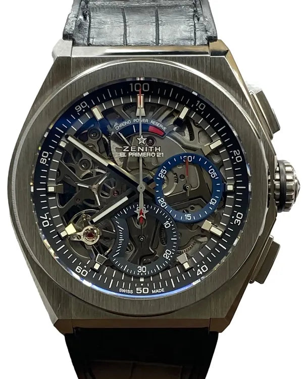 2017 Zenith Defy El Primero 21 44MM Skeleton Dial Leather Strap (95.9000.9004)