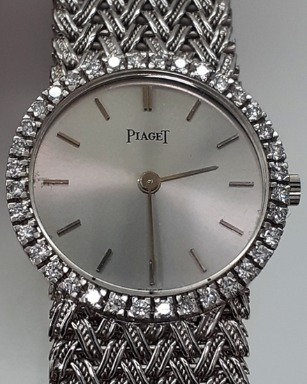 Piaget Classique 24MM Silver Dial White Gold Bracelet (926D1)