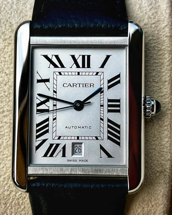 2018 Cartier Tank Solo 31MM Silver Dial Leather Strap (WSTA0029)
