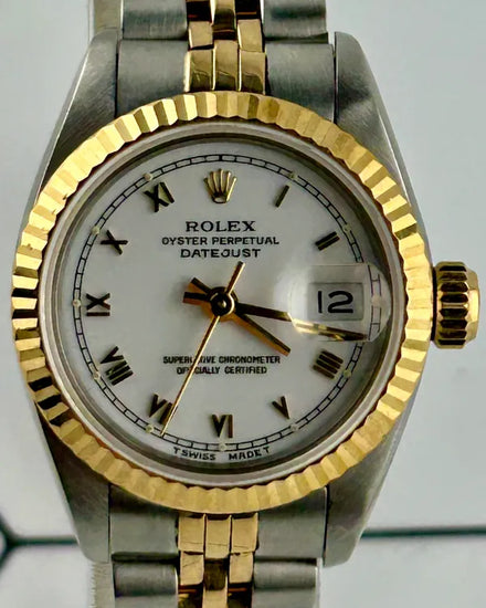Rolex Lady-Datejust 26MM White Dial Two-Tone Jubilee Bracelet (69173)