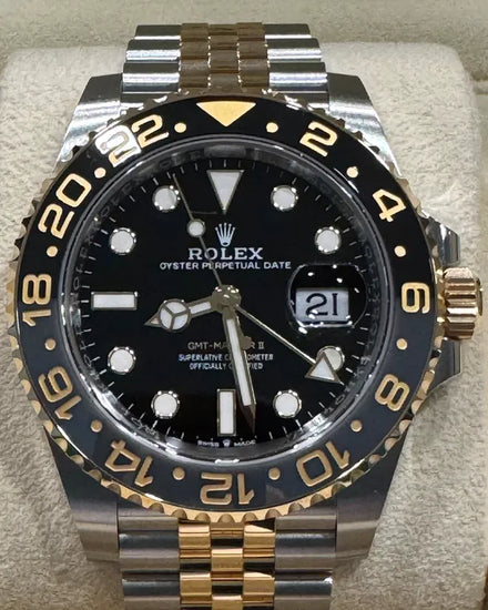 2025 Rolex GMT-Master II "Bumblebee" 40MM Black Dial Two-Tone Jubilee Bracelet (126713GRNR)