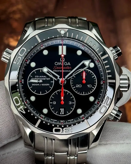 2024 Omega Seamaster Diver 300M Chronograph 44MM Black Dial Steel Bracelet (212.30.44.50.01.001)