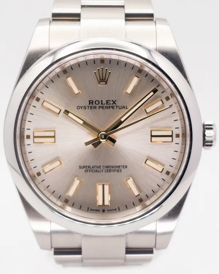 2021 Rolex Oyster Perpetual 41MM Silver Dial Oyster Bracelet (124300)