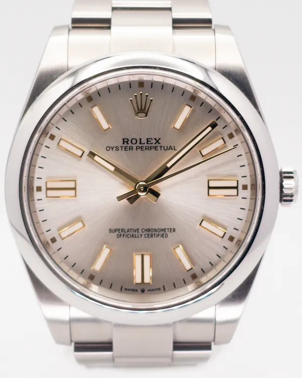 2021 Rolex Oyster Perpetual 41MM Silver Dial Oyster Bracelet (124300)