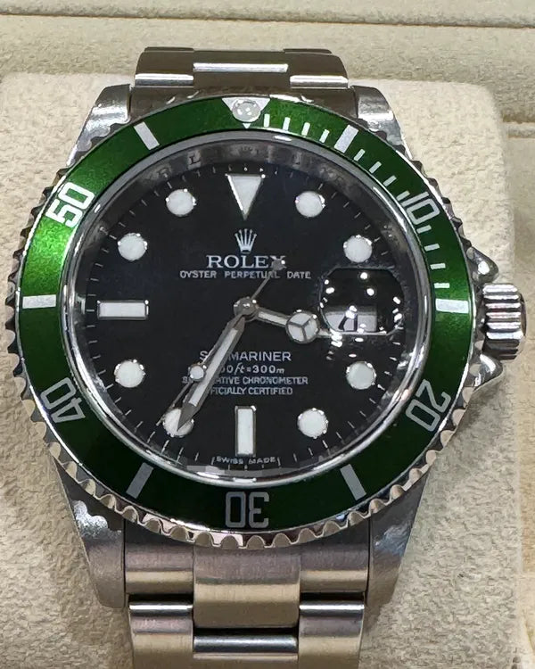 2010 Rolex Submariner Date "Kermit" 40MM Black Dial Oyster Bracelet (16610LV)