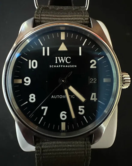 2017 IWC Schaffhausen Pilot "Tribute to Mark XI" L.E. 40MM Black Dial Textile Strap (IW327007)