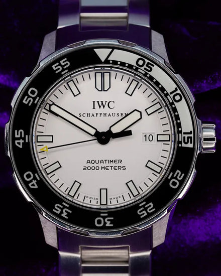 IWC Schaffhausen Aquatimer 44MM White Dial Steel Bracelet (IW356805)