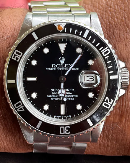 1985 Rolex Submariner Date 40MM Black Dial Oyster Bracelet (16800)