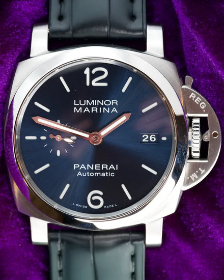 2022 Panerai Luminor Marina 1950 3 Days 42MM Blue Dial Leather Strap (PAM01393)