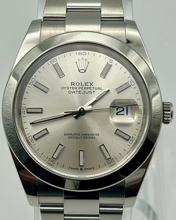 2022 Rolex Datejust 41MM Silver Dial Oyster Bracelet (126300)