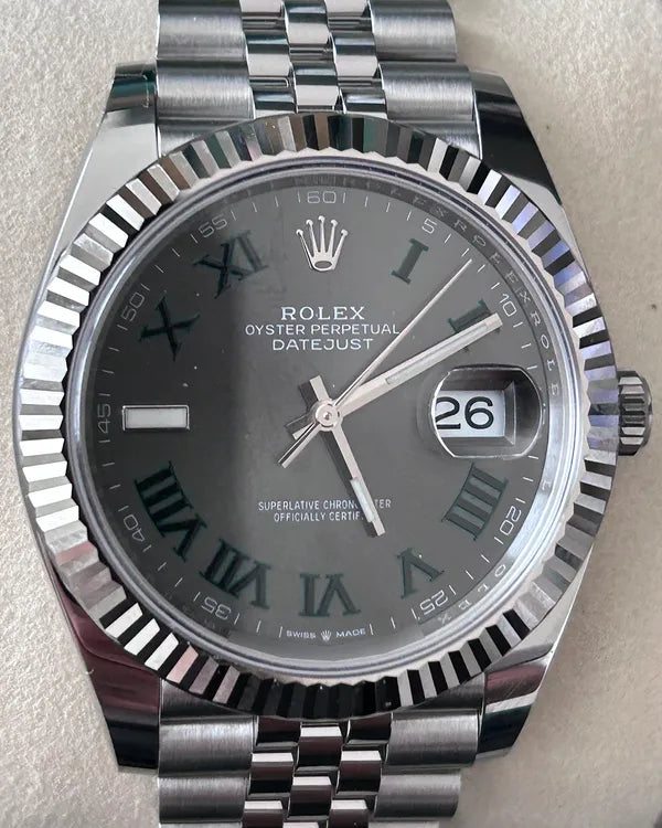 2025 Rolex Datejust "Wimbledon" 41MM Slate Dial Jubilee Bracelet (126334)