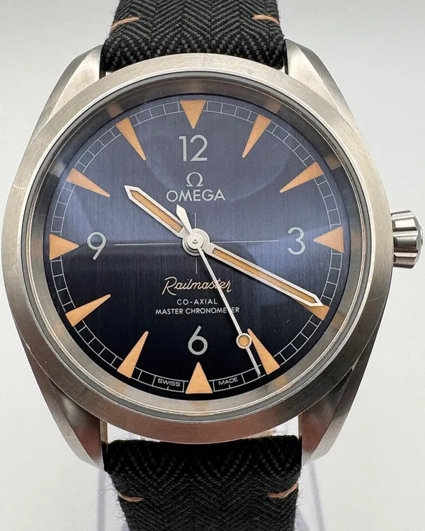 2023 Omega Seamaster Railmaster 40MM Black Dial Textile Strap (220.12.40.20.01.001)