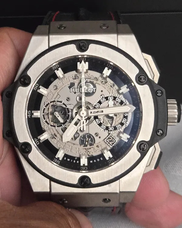 Hublot King Power Unico 48MM Skeleton Dial Rubber Strap (701.NX.0170.RX)
