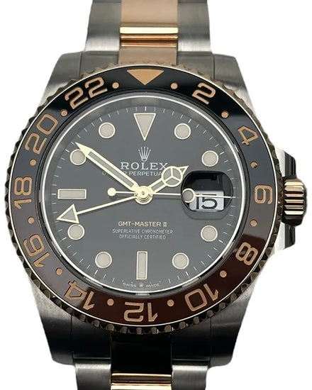 2021 Rolex GMT-Master II "Rootbeer" 40MM Black Dial Two-Tone Oyster Bracelet (126711CHNR)