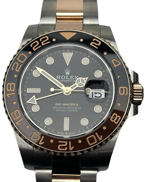 2021 Rolex GMT-Master II "Rootbeer" 40MM Black Dial Two-Tone Oyster Bracelet (126711CHNR)