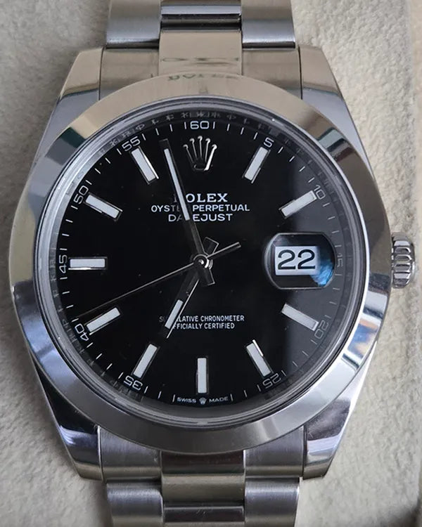 2023 Rolex Datejust 41MM Black Dial Oyster Bracelet (126300)