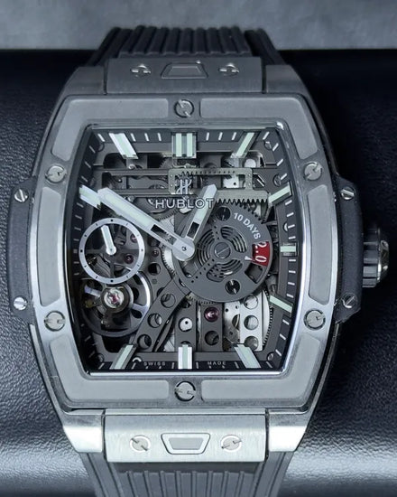 2020 Hublot Spirit Of Big Bang Meca-10 45MM Skeleton Dial Rubber Strap (614.NX.1170.RX)