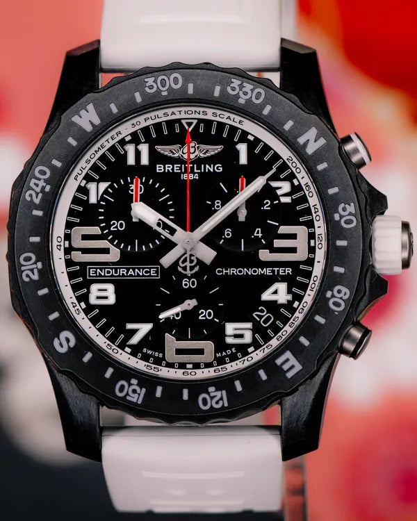Breitling Endurance Pro 44MM Black Dial Rubber Strap (X82310)