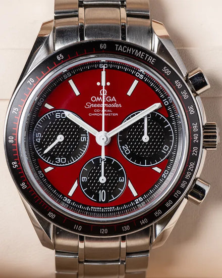 2019 Rare Omega Speedmaster Racing 40MM Red Dial Steel Bracelet (326.30.40.50.11.001)