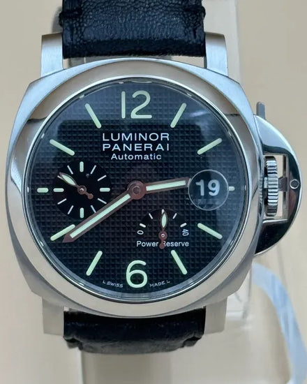 Panerai Luminor Power Reserve 40MM Black Dial Leather Strap (PAM00241)