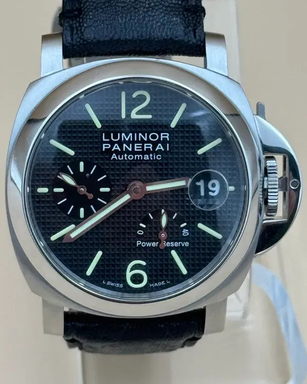 Panerai Luminor Power Reserve 40MM Black Dial Leather Strap (PAM00241)