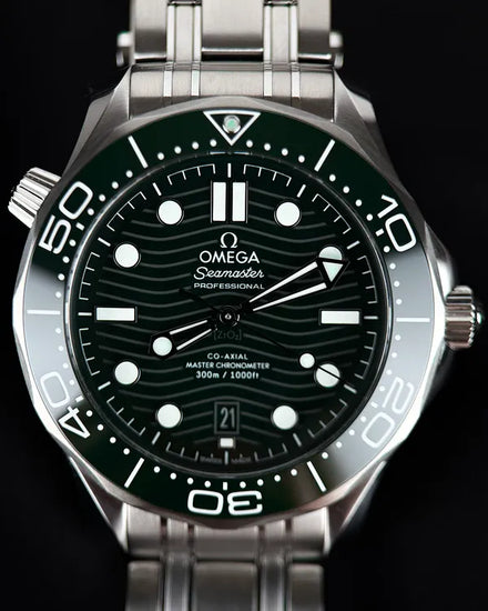 2025 Omega Seamaster Diver 300M 42MM Green Dial Steel Bracelet (210.30.42.20.10.001)