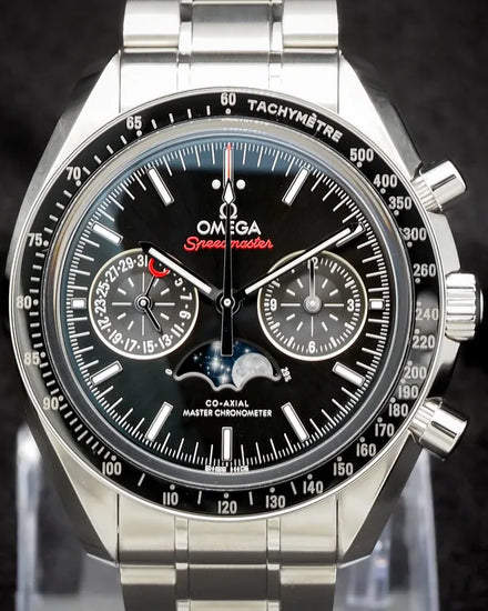 2023 Omega Speedmaster Moonphase 44.25MM Black Dial Steel Bracelet (304.30.44.52.01.001)
