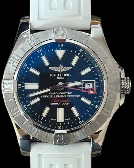 2019 Breitling Avenger II GMT 43MM Black Dial Rubber Strap (A32390111B1S1)