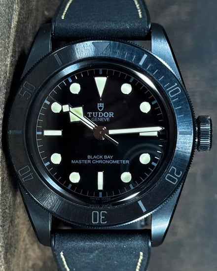 Tudor Black Bay 41MM Black Dial Leather Strap (79210CNU)