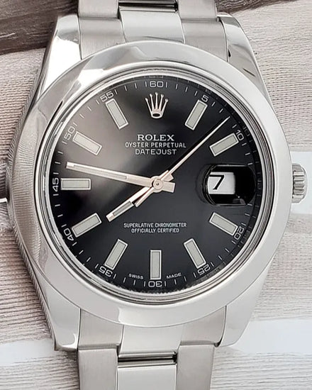 2015 Rolex Datejust II 41MM Black Dial Oyster Bracelet (116300)
