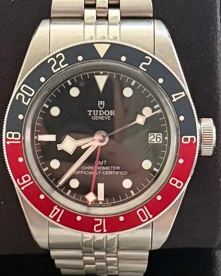 2022 Tudor Black Bay GMT "Pepsi" 41MM Black Dial Aftermarket Steel Bracelet (79830RB)