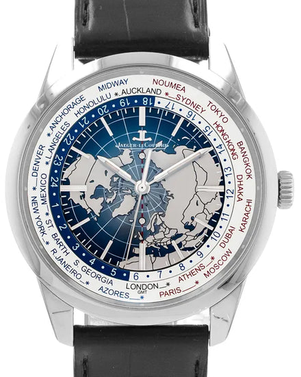 Jaeger-LeCoultre Geophysic Universal Time 41MM Blue Dial Leather Strap (Q8108420)