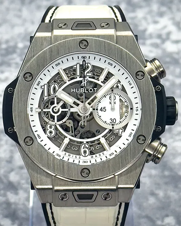 Hublot Big Bang Unico 45MM Skeleton Dial Leather Strap (411.NE.2010.LR.JSM15)