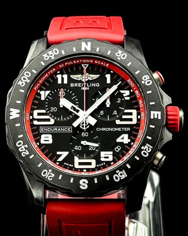 Breitling Endurance Pro 44MM Quartz Black Dial Rubber Strap (X82310D91B1S1)