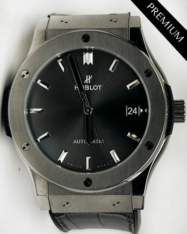 2021 Hublot Classic Fusion Racing 45MM Grey Dial Leather Strap (511.NX.7071.LR)
