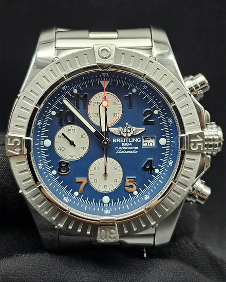 2007 Breitling Super Avenger 48MM Blue Dial Steel Bracelet (A1337011/C615)