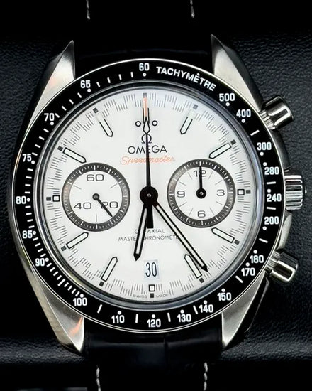 2019 Omega Speedmaster Racing 44.25MM White Dial Leather Strap (329.30.44.51.04.001)