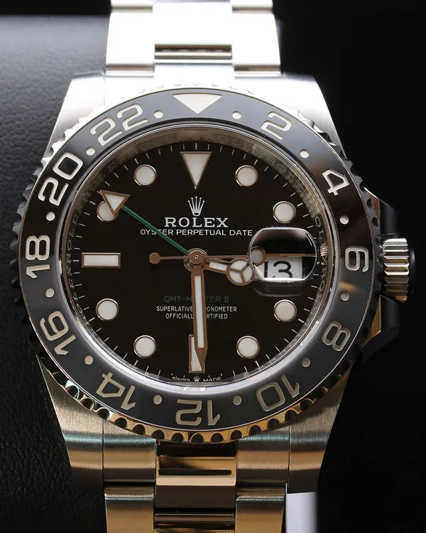 2025 Rolex GMT-Master II "Bruce Wayne" 40MM Black Dial Oyster Bracelet (126710GRNR)