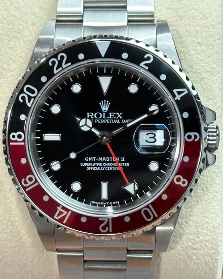 Rolex GMT-Master II "Coke" 40MM Black Dial Oyster Bracelet (16710)
