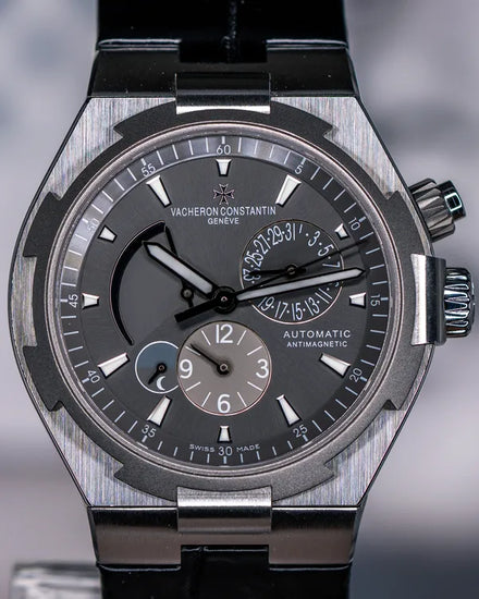 Vacheron Constantin Overseas Dual Time 42MM Grey Dial Aftermarket Leather Strap (47450/000W-9511)