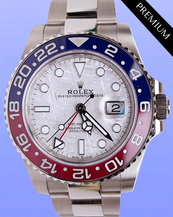 2024 Rolex GMT-Master II "Pepsi" 40MM Meteorite Dial White Gold Oyster Bracelet (126719BLRO)